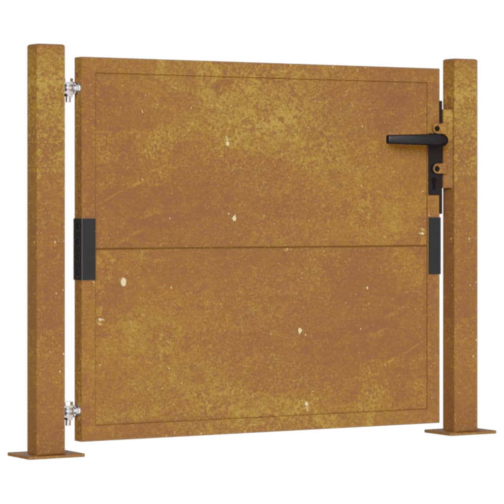 Cancello da Giardino 105x105 cm in Acciaio Corten