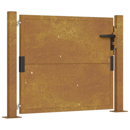 Cancello da Giardino 105x105 cm in Acciaio Corten
