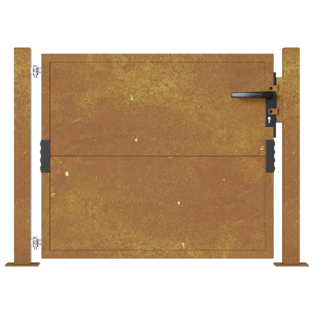 Cancello da Giardino 105x105 cm in Acciaio Corten