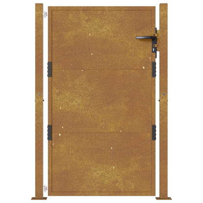 Cancello da Giardino 105x130 cm in Acciaio Corten
