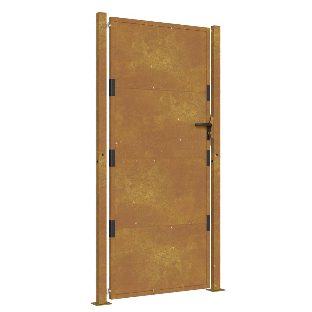 Cancello da Giardino 105x180 cm in Acciaio Corten