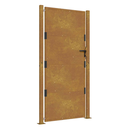 Cancello da Giardino 105x180 cm in Acciaio Corten