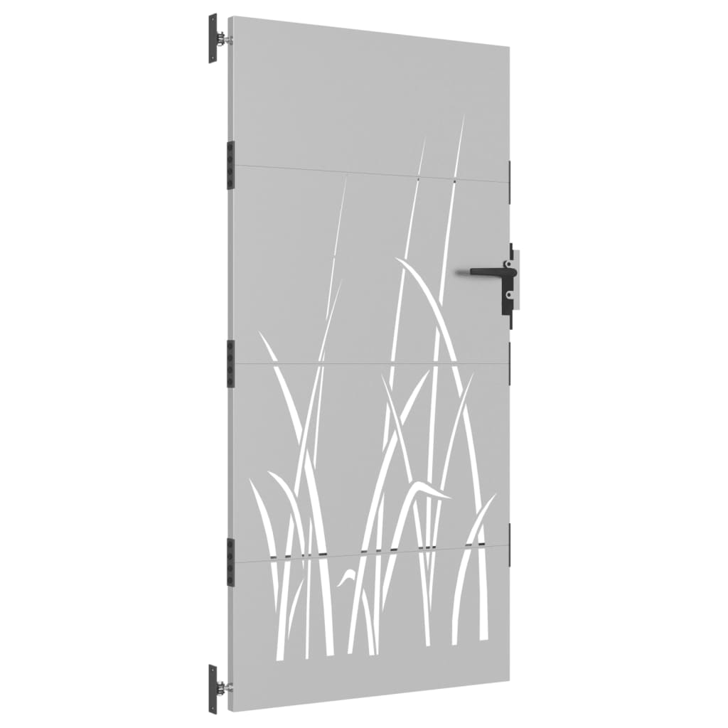 Cancello da Giardino 85x175 cm in Acciaio Corten Design Erba
