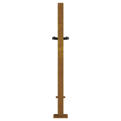 Cancello da giardino 100x75 cm in acciaio Corten con design erba
