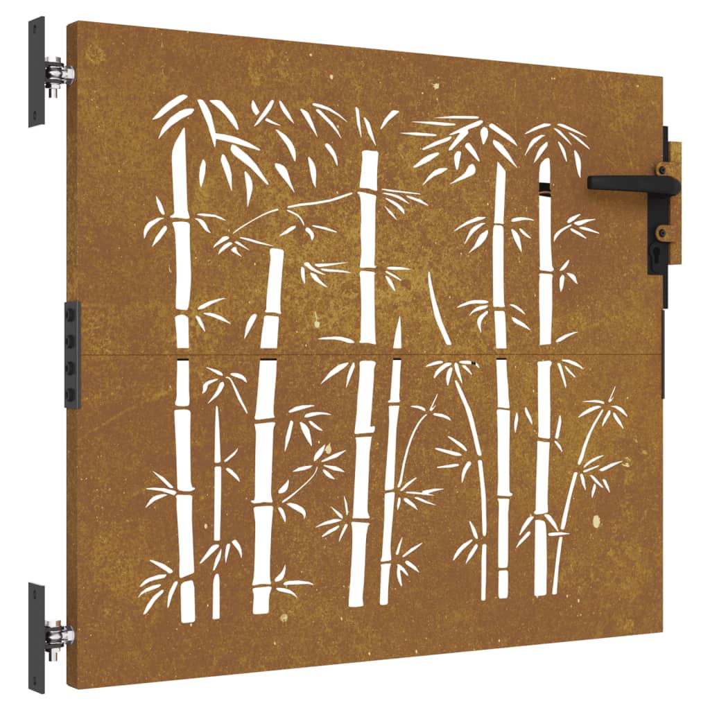 Cancello da Giardino 85x75 cm in Acciaio Corten Design BambÃ¹