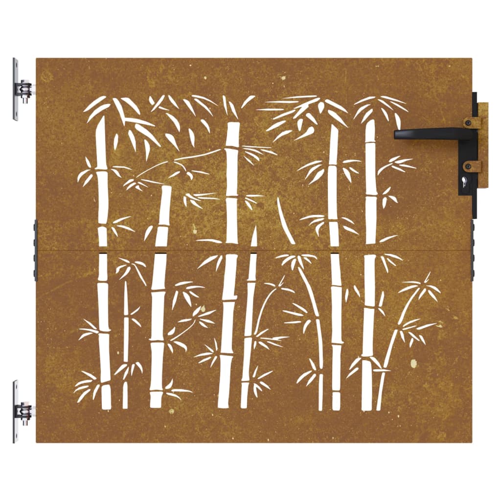 Cancello da Giardino 85x75 cm in Acciaio Corten Design BambÃ¹