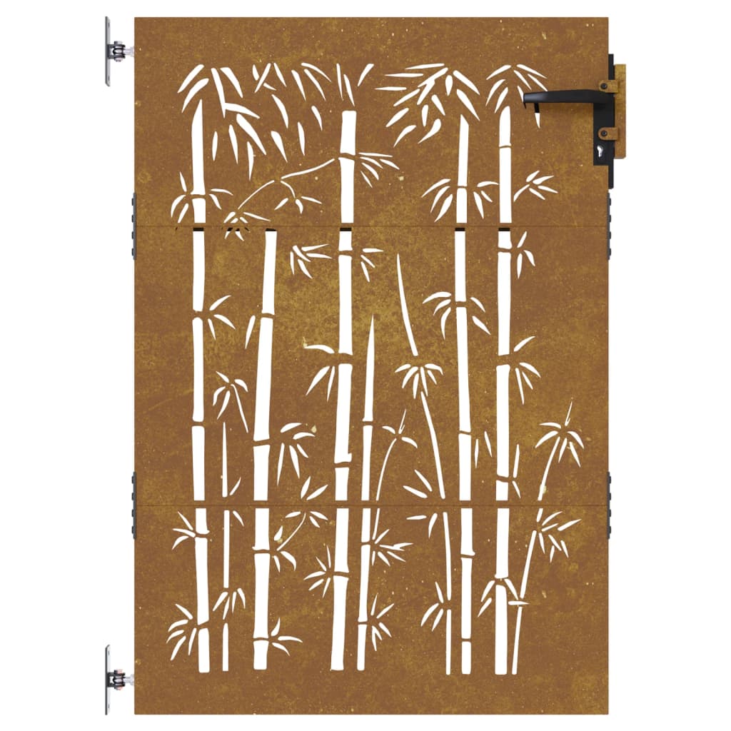 Cancello da Giardino 85x125 cm in Acciaio Corten Design BambÃ¹