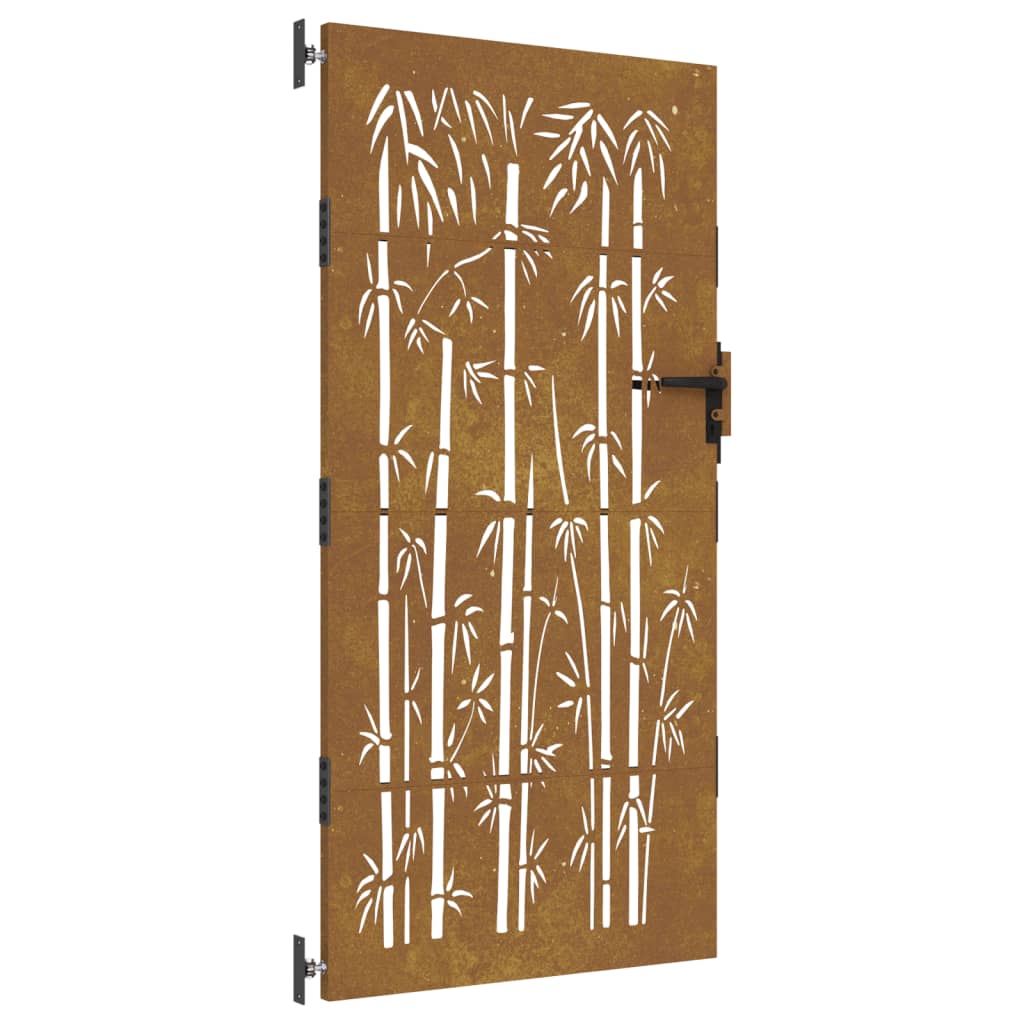 Cancello da Giardino 85x175 cm in Acciaio Corten Design BambÃƒÂ¹