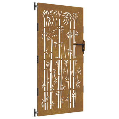 Cancello da Giardino 85x175 cm in Acciaio Corten Design BambÃƒÂ¹