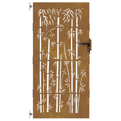 Cancello da Giardino 85x175 cm in Acciaio Corten Design BambÃƒÂ¹