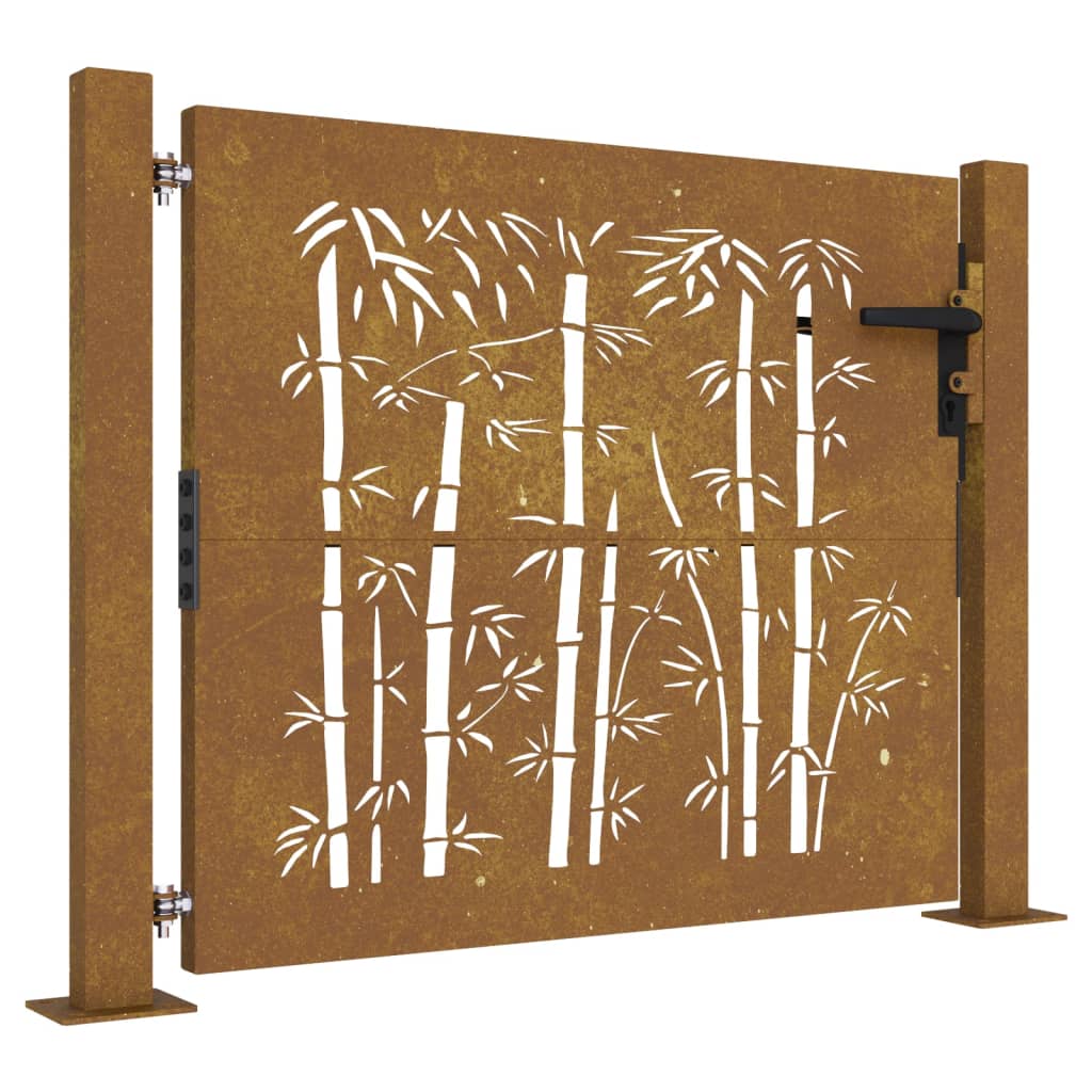 Cancello da Giardino 105x80 cm in Acciaio Corten Design BambÃ¹