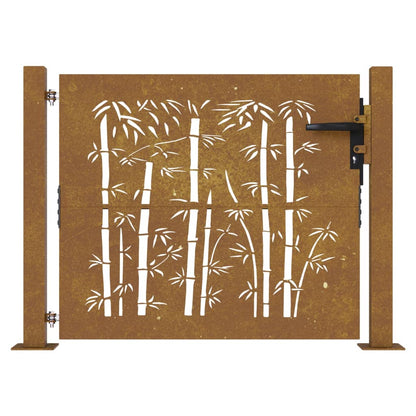 Cancello da Giardino 105x80 cm in Acciaio Corten Design BambÃ¹