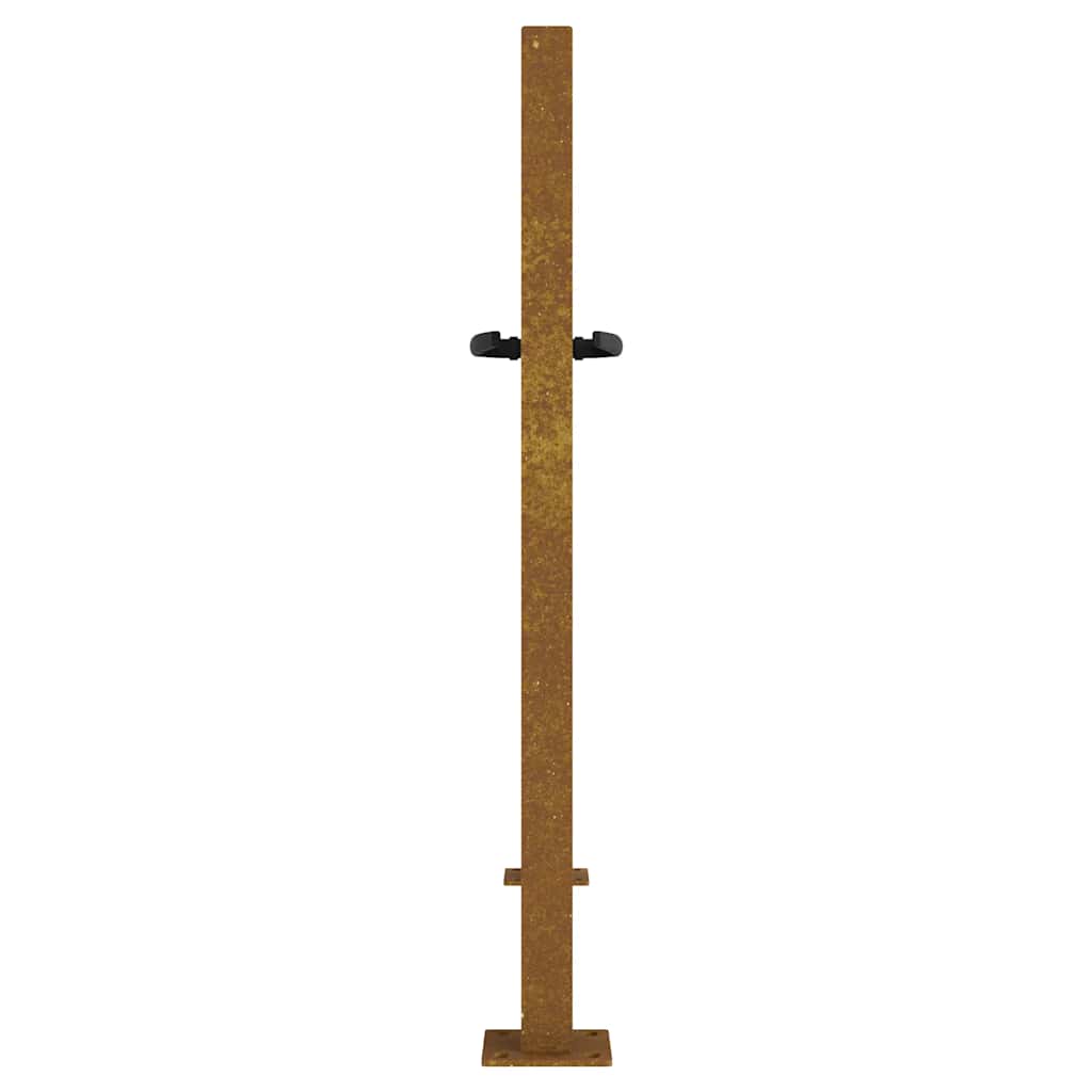 Cancello da giardino 100x75 cm in acciaio Corten e design in bambÃ¹