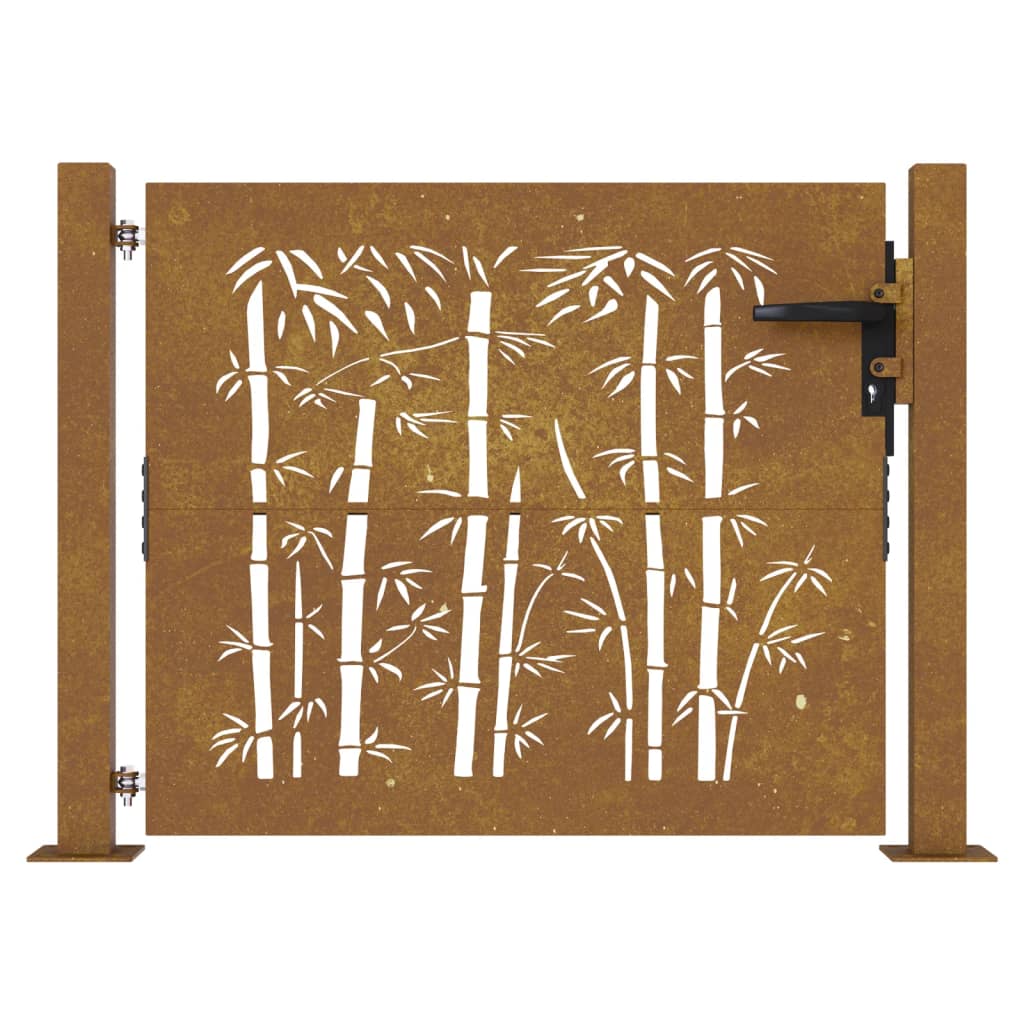 Cancello da Giardino 105x105 cm in Acciaio Corten Design BambÃ¹