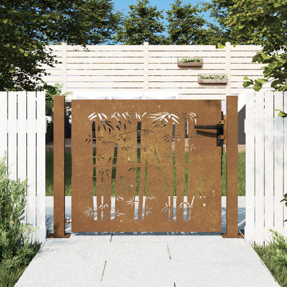 Cancello da Giardino 105x105 cm in Acciaio Corten Design BambÃ¹