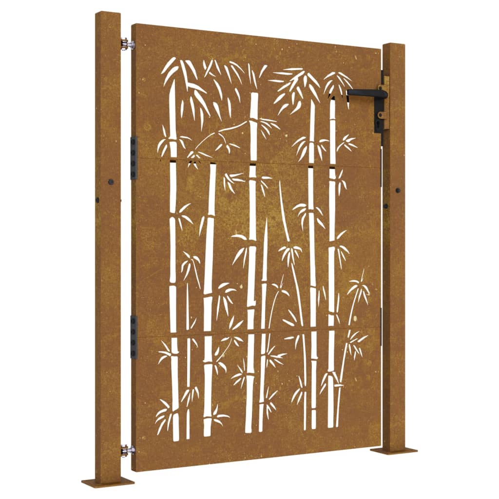 Cancello da Giardino 105x155 cm in Acciaio Corten Design BambÃ¹