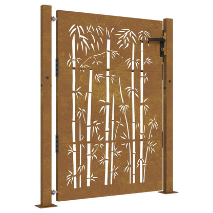 Cancello da Giardino 105x155 cm in Acciaio Corten Design BambÃ¹