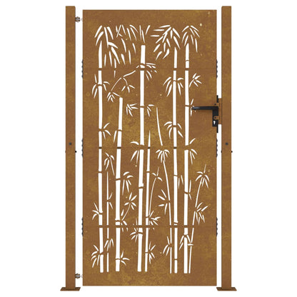 Cancello da Giardino 105x205 cm in Acciaio Corten Design BambÃ¹