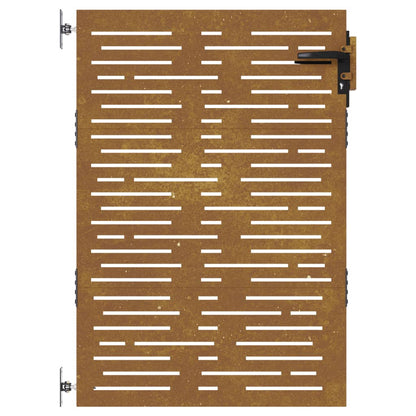Cancello da Giardino 85x125 cm Acciaio Corten Design Quadrato