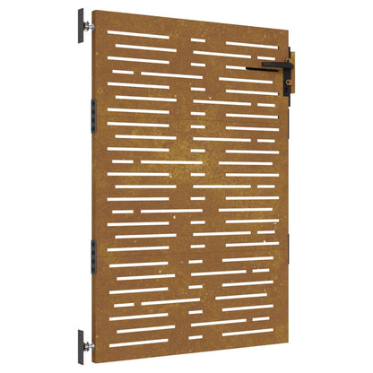 Cancello da Giardino 85x150 cm Acciaio Corten Design Quadrato