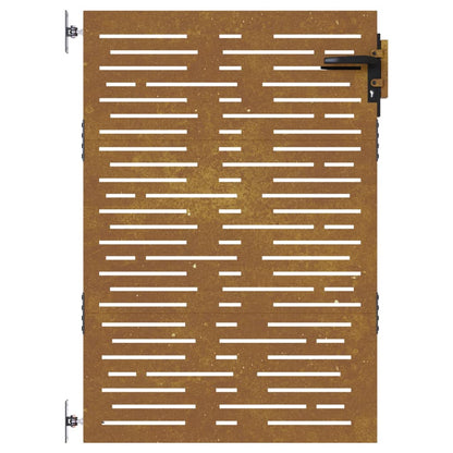 Cancello da Giardino 85x150 cm Acciaio Corten Design Quadrato
