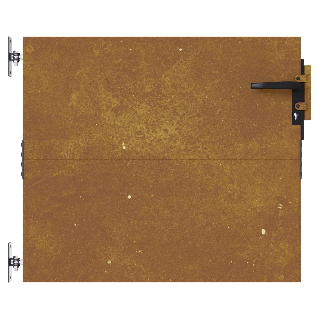 Cancello da Giardino 85x100 cm in Acciaio Corten