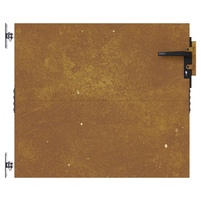 Cancello da Giardino 85x100 cm in Acciaio Corten