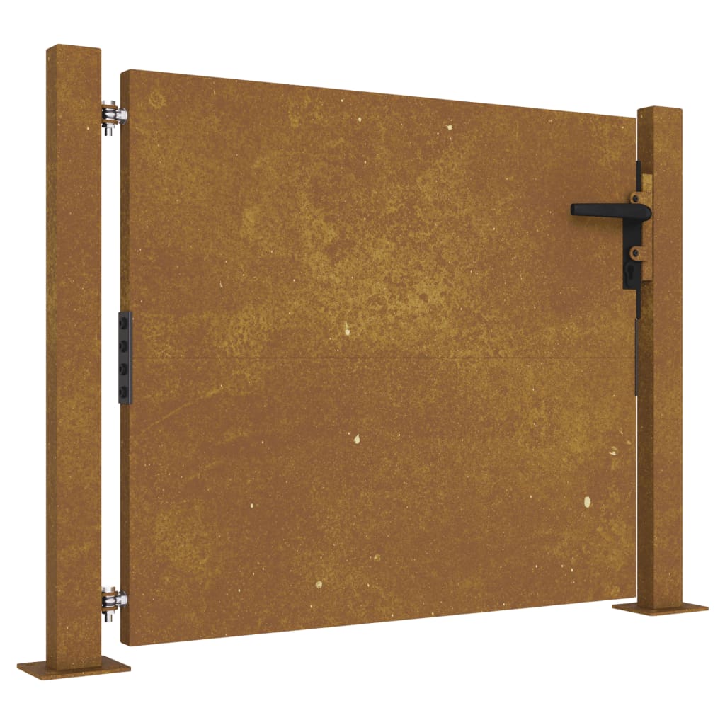 Cancello da Giardino 105x105 cm in Acciaio Corten