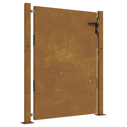 Cancello da Giardino 105x130 cm in Acciaio Corten