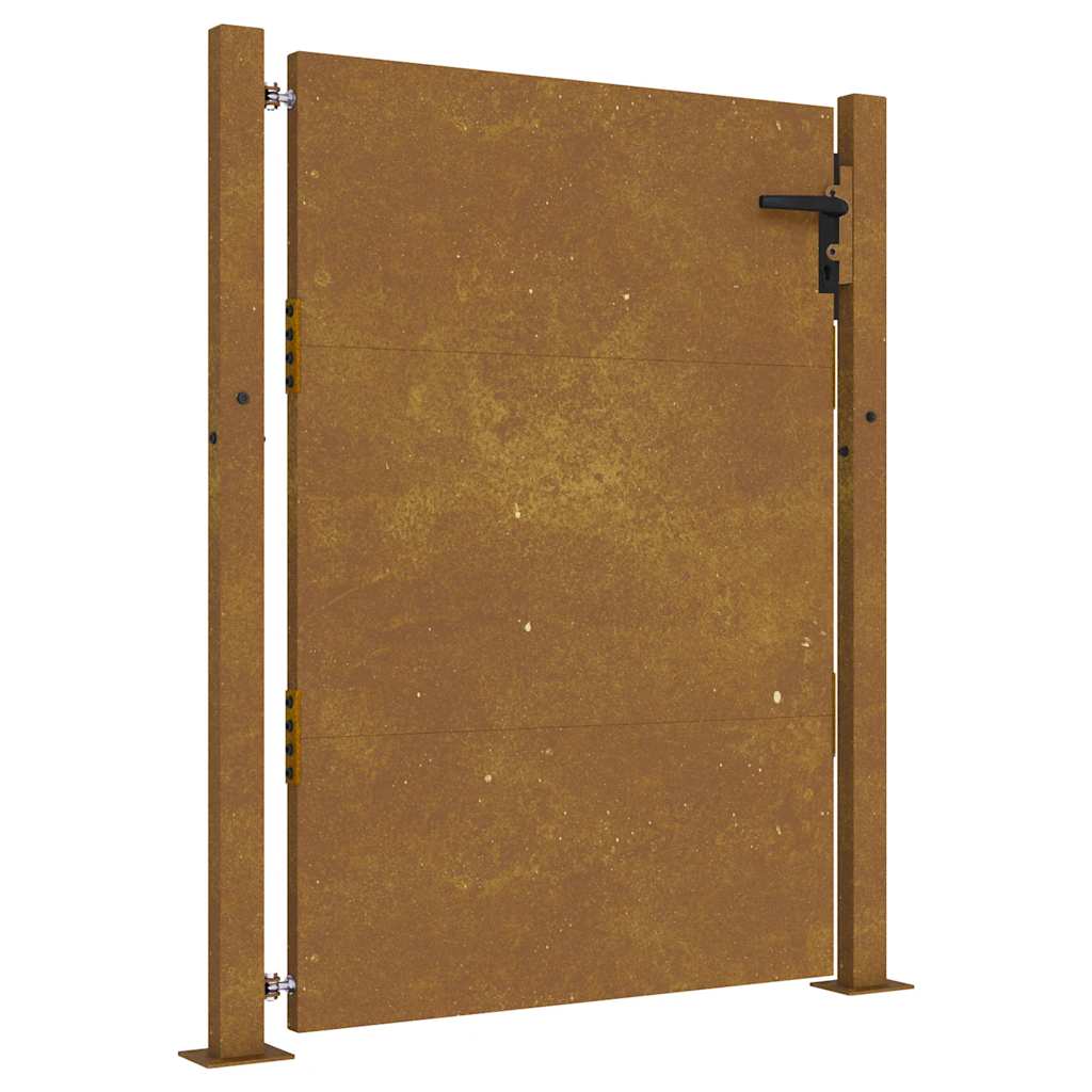 Cancello da giardino 100x125 cm in acciaio Corten