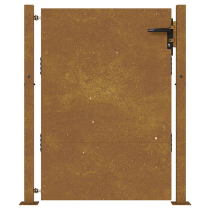 Cancello da Giardino 105x130 cm in Acciaio Corten