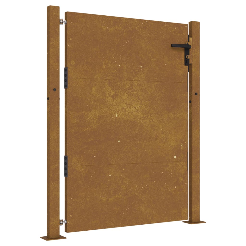 Cancello da Giardino 105x155 cm in Acciaio Corten