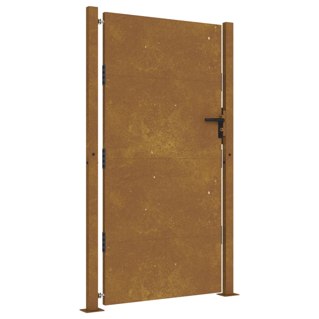 Cancello da Giardino 105x180 cm in Acciaio Corten