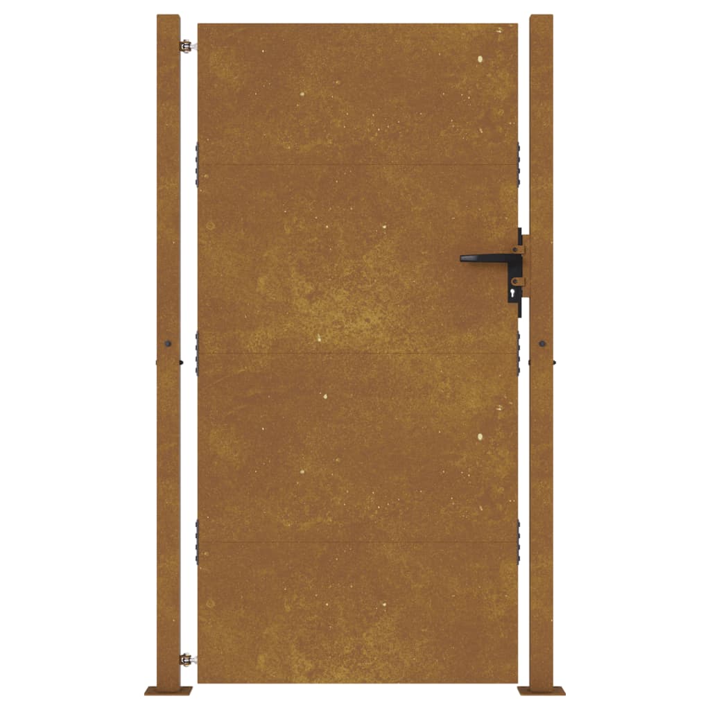 Cancello da Giardino 105x180 cm in Acciaio Corten