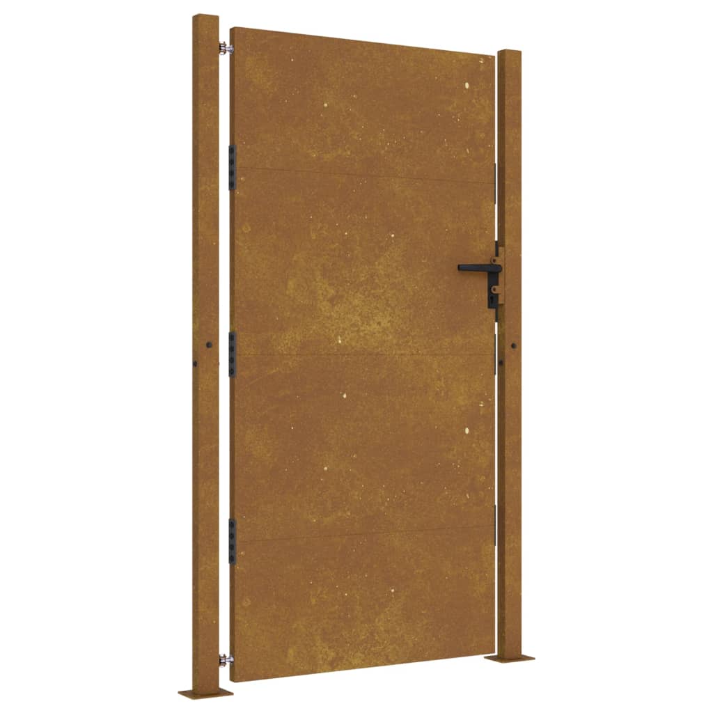 Cancello da Giardino 105x205 cm in Acciaio Corten