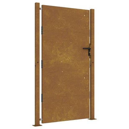 Cancello da Giardino 105x205 cm in Acciaio Corten