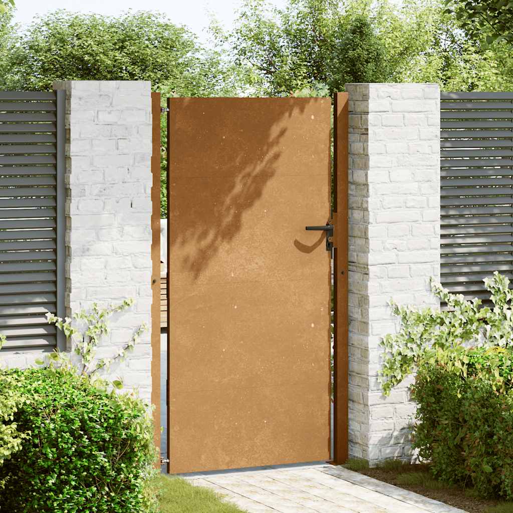 Cancello da giardino 100x200 cm in acciaio Corten