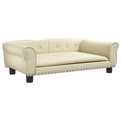 Lettino per Cani Crema 95x55x30 cm in Similpelle