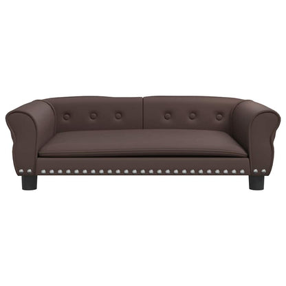 Lettino per Cani Marrone 95x55x30 cm in Similpelle