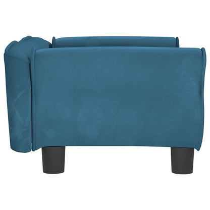 Lettino per Cani Blu 70x45x30 cm in Velluto