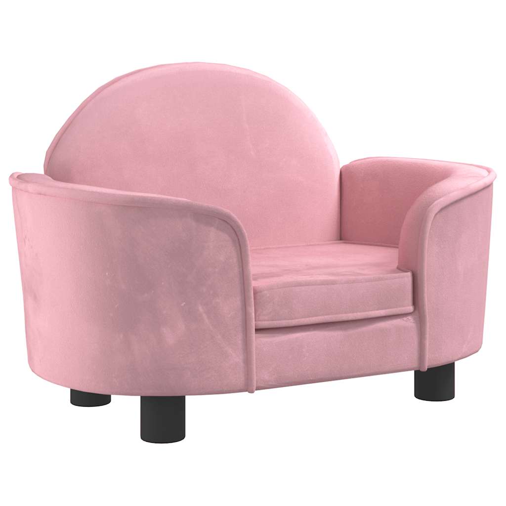 Lettino per Cani Rosa 66x40x45 cm in Velluto