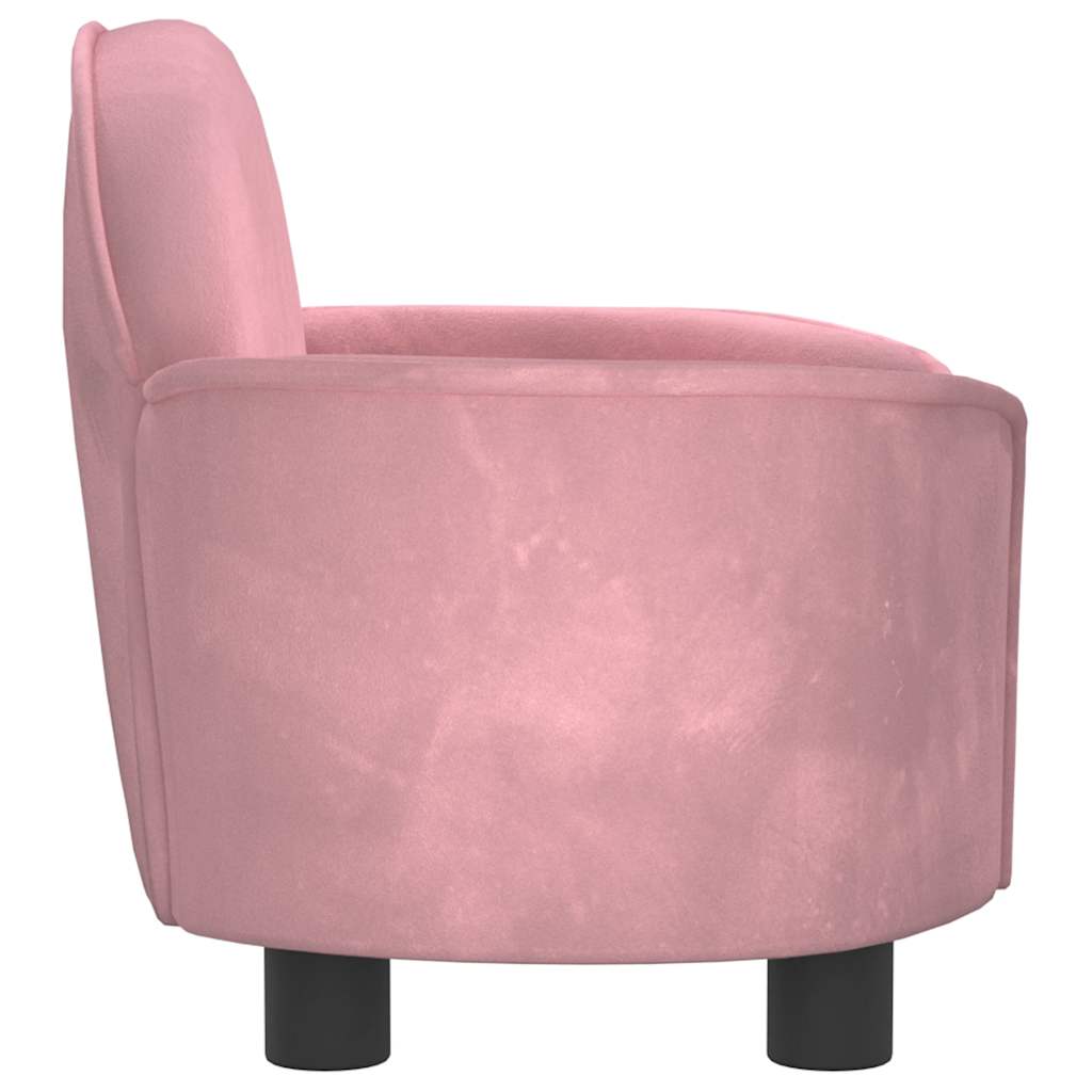 Lettino per Cani Rosa 66x40x45 cm in Velluto