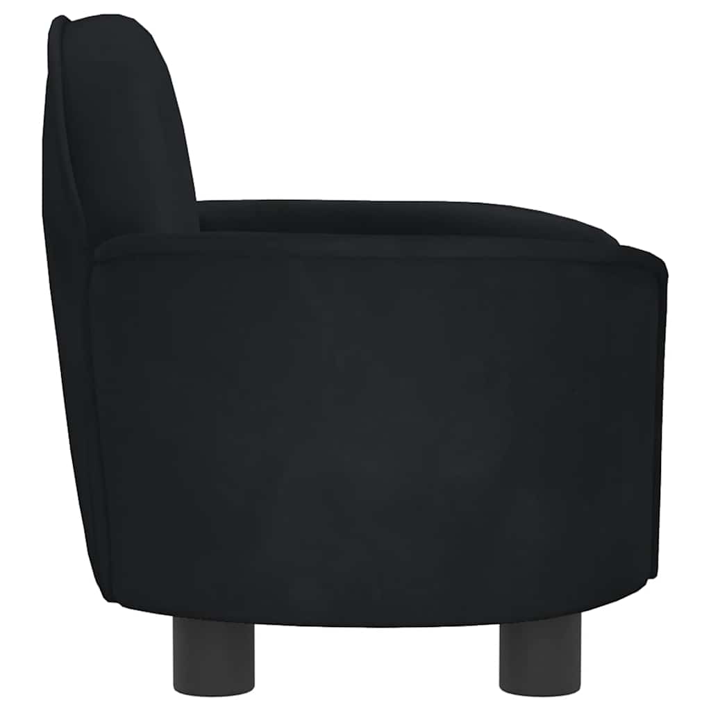 Lettino per Cani Nero 66x40x45 cm in Velluto