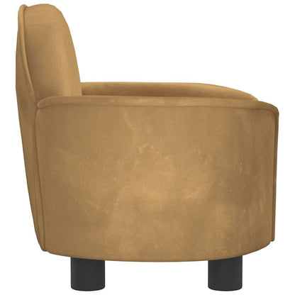 Lettino per Cani Marrone 66x40x45 cm in Velluto