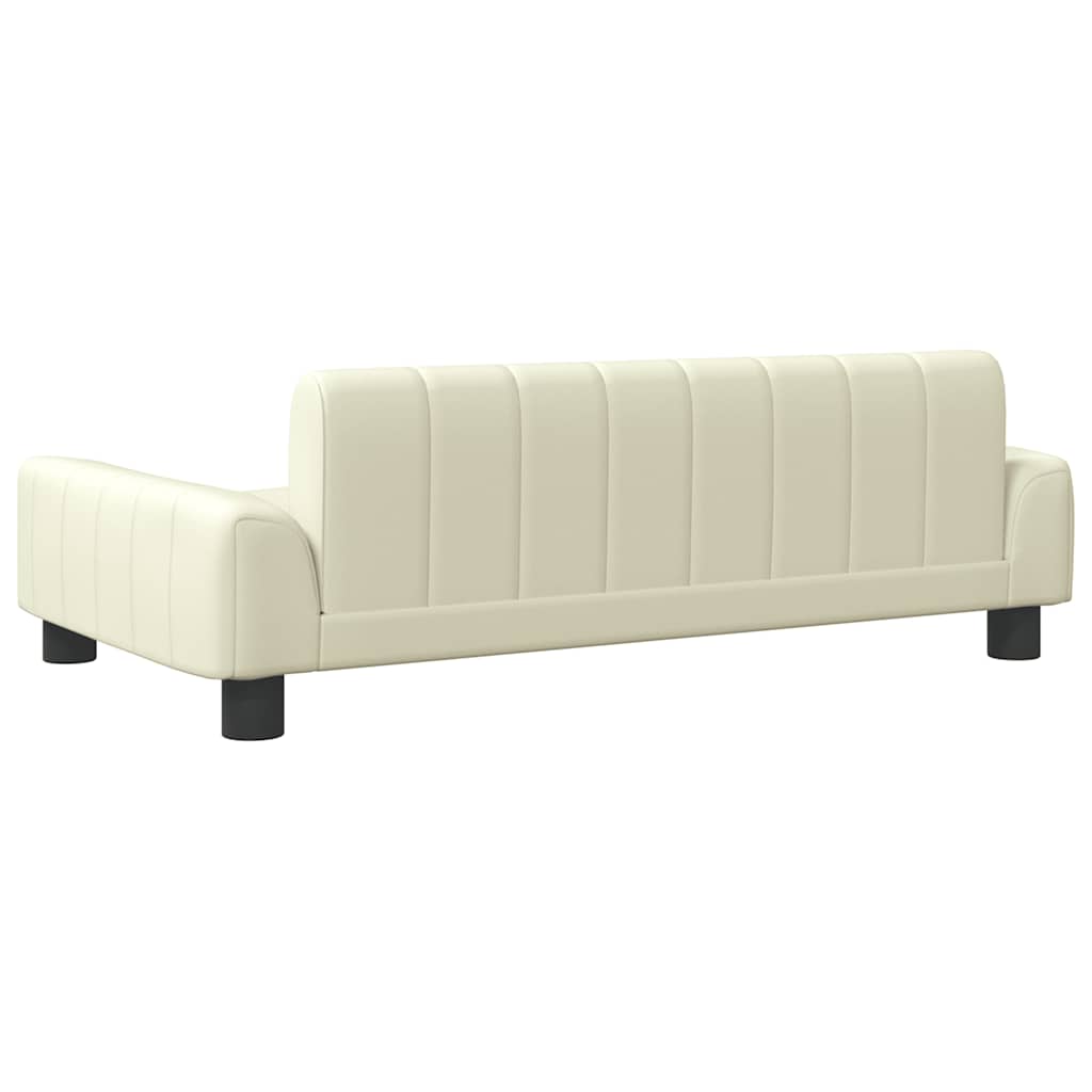 Lettino per Cani Crema 90x53x30 cm in Similpelle