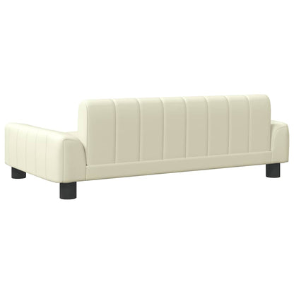 Lettino per Cani Crema 90x53x30 cm in Similpelle