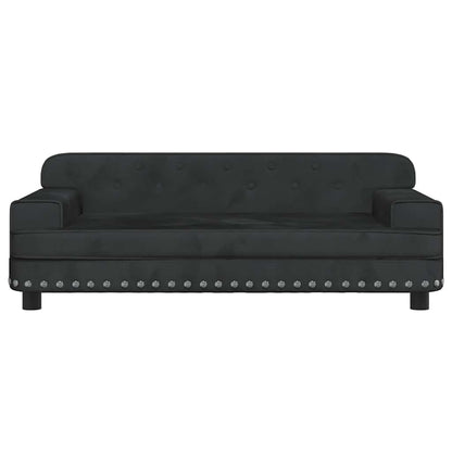 Lettino per Cani Nero 90x53x30 cm in Velluto