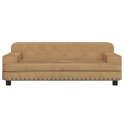 Lettino per Cani Marrone 90x53x30 cm in Velluto