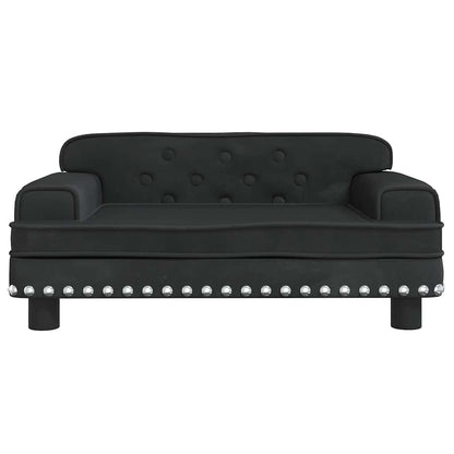 Lettino per Cani Nero 70x45x30 cm in Velluto