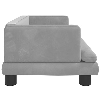 Lettino per Cani Grigio Chiaro 80x45x30 cm in Velluto